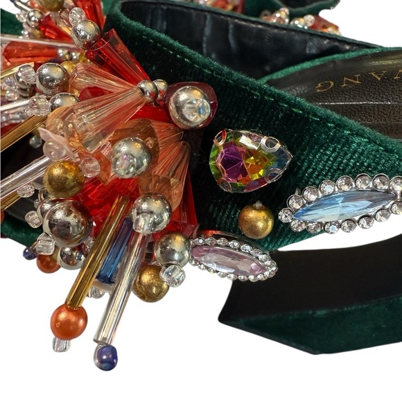 Azalea Wang Greenberry Beaded Rhinestone Dress Sandals NEW Size 6M NWOB - Picture 12 of 13